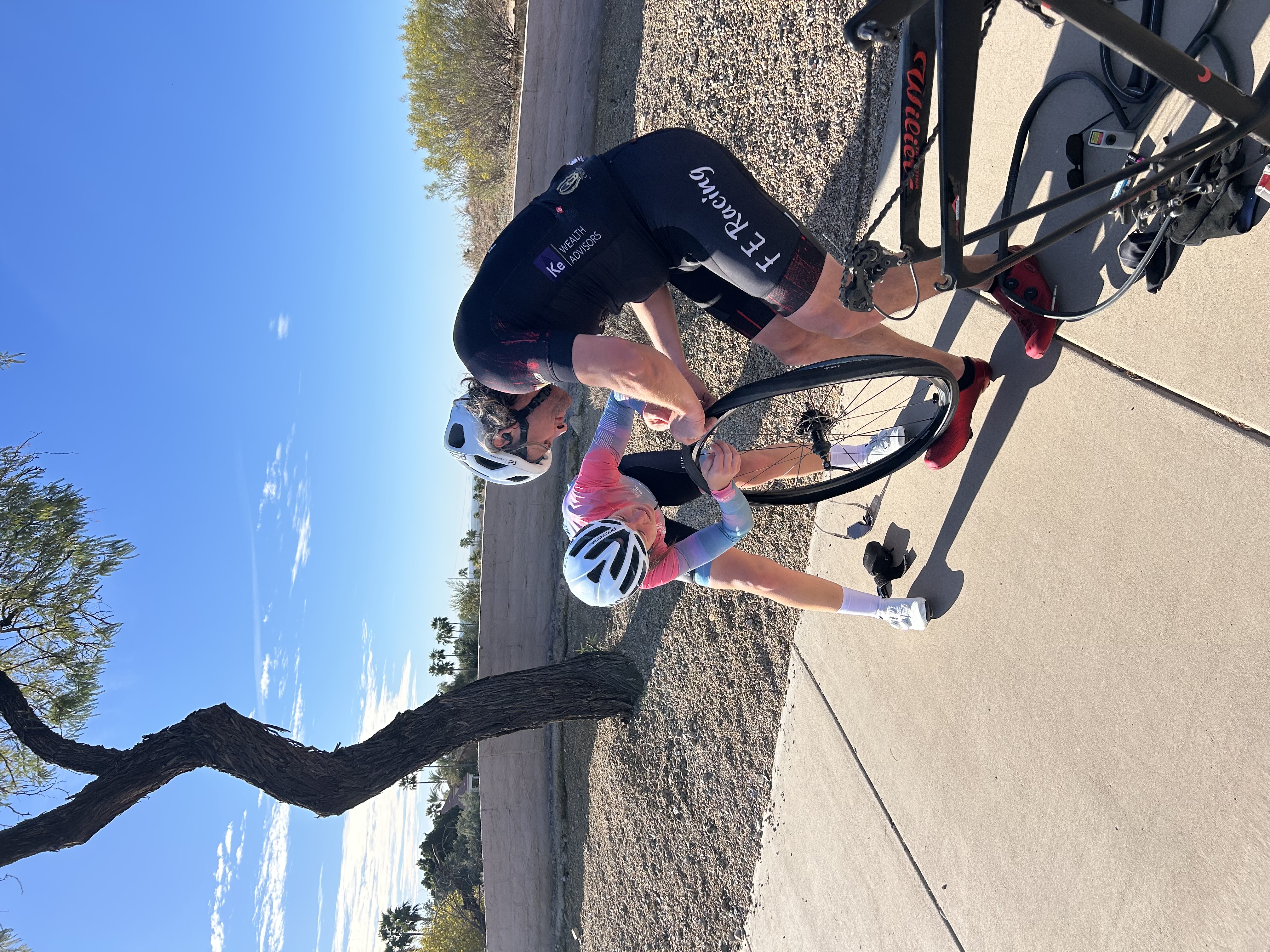 Caley to the rescue - roadside bike fix